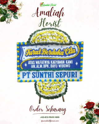 Papan Bunga Duka di Marga